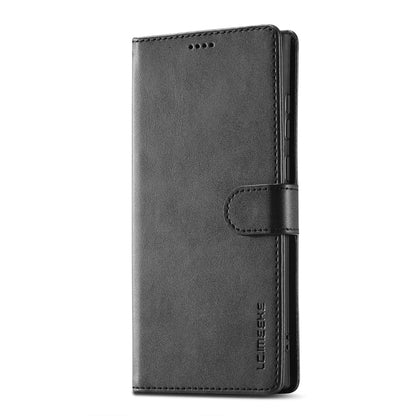 For Samsung Galaxy S25 Ultra 5G LC.IMEEKE Calf Texture Leather Phone Case(Black)