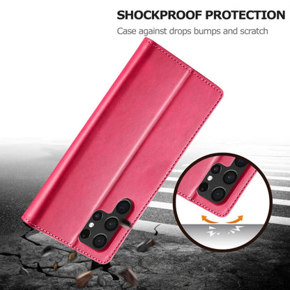 For Samsung Galaxy S25 Ultra 5G LC.IMEEKE Calf Texture Leather Phone Case(Red)