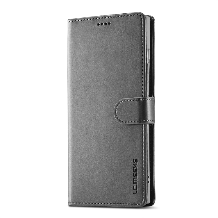 For Samsung Galaxy S25 Ultra 5G LC.IMEEKE Calf Texture Leather Phone Case(Grey)