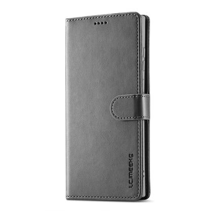 For Samsung Galaxy S25 Ultra 5G LC.IMEEKE Calf Texture Leather Phone Case(Grey)