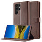 For Samsung Galaxy S25 Ultra 5G LC.IMEEKE Calf Texture Leather Phone Case(Coffee)