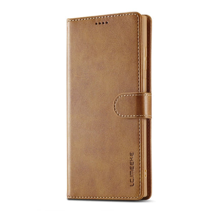 For Samsung Galaxy S25 Ultra 5G LC.IMEEKE Calf Texture Leather Phone Case(Brown)