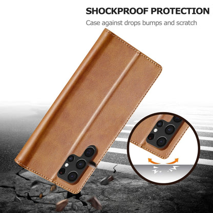 For Samsung Galaxy S25 Ultra 5G LC.IMEEKE Calf Texture Leather Phone Case(Brown)