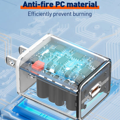 LDNIO A1508C PD30W USB-C / Type-C Fast Charger with 1m 8 Pin Cable(White)