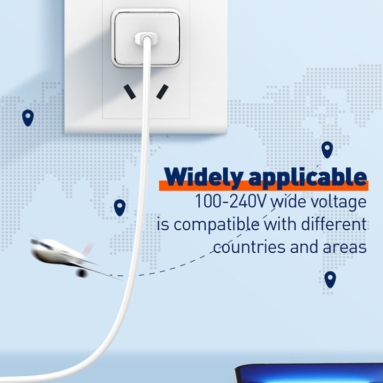 LDNIO A1508C PD30W USB-C / Type-C Fast Charger with 1m 8 Pin Cable(White)