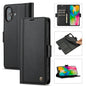 For iPhone 16 LC.IMEEKE Skin-friendly Card Slots Leather Phone Case(Black)