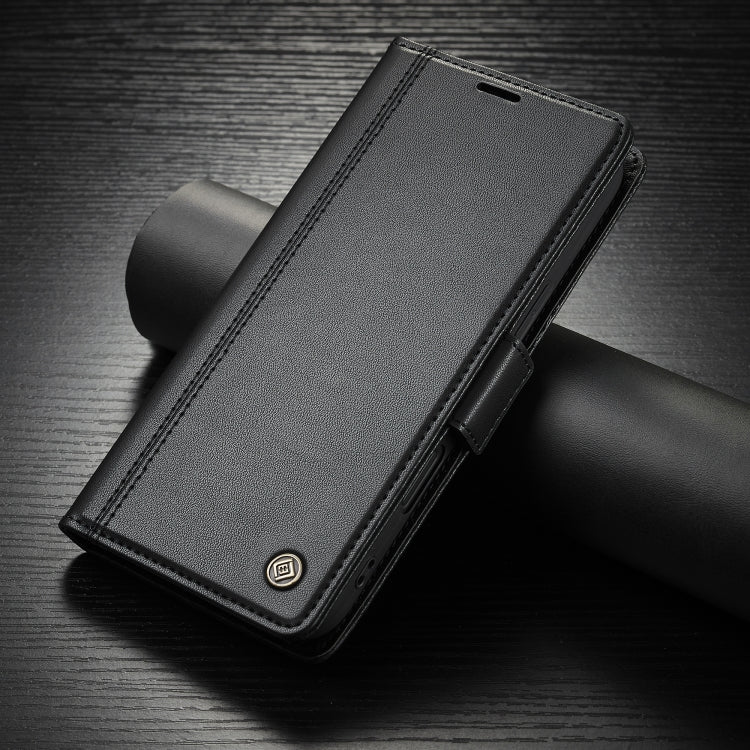 For iPhone 16 Pro LC.IMEEKE Skin-friendly Card Slots Leather Phone Case(Black)
