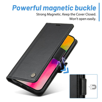 For iPhone 16 Pro LC.IMEEKE Skin-friendly Card Slots Leather Phone Case(Black)