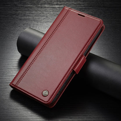 For iPhone 16 Pro Max LC.IMEEKE Skin-friendly Card Slots Leather Phone Case(Red)