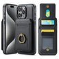 For iPhone 15 Pro Max MAGKING K1 MagSafe Detachable Wallet RFID Back Cover Phone Case(Black)
