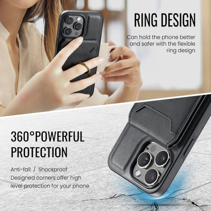 For iPhone 15 Plus MAGKING K1 MagSafe Detachable Wallet RFID Back Cover Phone Case(Black)