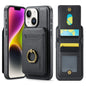 For iPhone 14 Plus MAGKING K1 MagSafe Detachable Wallet RFID Back Cover Phone Case(Black)