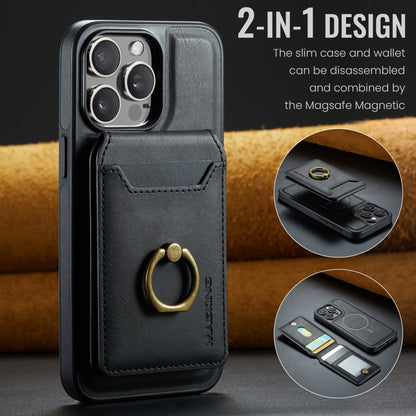 For iPhone 13 Pro MAGKING K1 MagSafe Detachable Wallet RFID Back Cover Phone Case(Black)