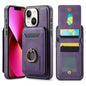 For iPhone 13 MAGKING K1 MagSafe Detachable Wallet RFID Back Cover Phone Case(Purple)