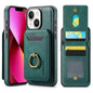 For iPhone 13 MAGKING K1 MagSafe Detachable Wallet RFID Back Cover Phone Case(Green)