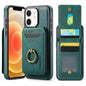 For iPhone 12 MAGKING K1 MagSafe Detachable Wallet RFID Back Cover Phone Case(Green)