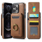 For iPhone 12 Pro Max MAGKING K1 MagSafe Detachable Wallet RFID Back Cover Phone Case(Brown)