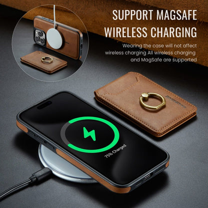 For iPhone 12 Pro MAGKING K1 MagSafe Detachable Wallet RFID Back Cover Phone Case(Brown)