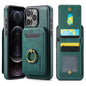For iPhone 12 Pro MAGKING K1 MagSafe Detachable Wallet RFID Back Cover Phone Case(Green)