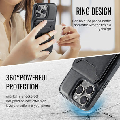 For iPhone 16 Pro MAGKING K1 MagSafe Detachable Wallet RFID Back Cover Phone Case(Black)
