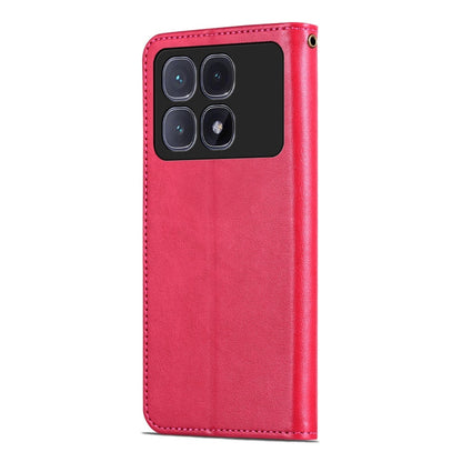 Pour Redmi K70 Ultra AZNS Étui de téléphone en cuir à rabat texturé en peau de mouton (rouge)