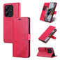 For Redmi Note 14 5G AZNS Sheepskin Texture Flip Leather Phone Case(Red)