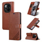 For Redmi Note 14 Pro 5G AZNS Sheepskin Texture Flip Leather Phone Case(Brown)