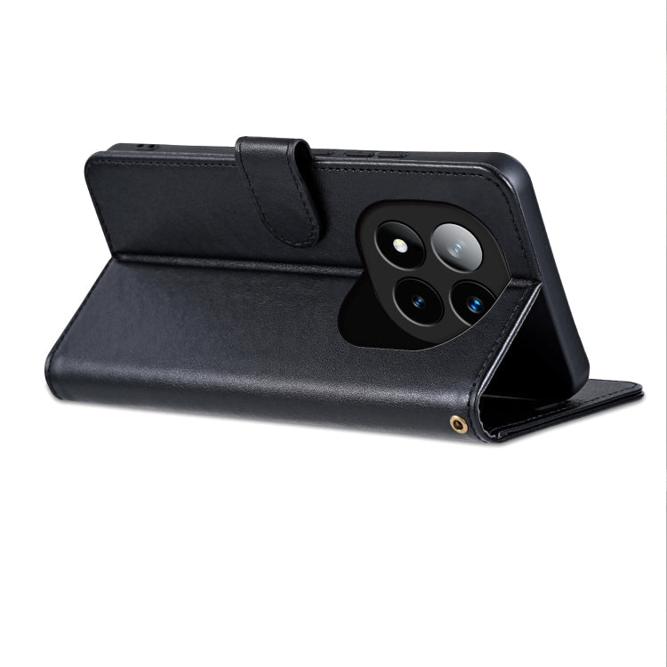 Pour Redmi Note 14 Pro+ 5G AZNS Étui de téléphone en cuir à rabat texturé peau de mouton (Noir)
