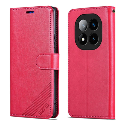 For Redmi Note 14 Pro+ 5G AZNS Sheepskin Texture Flip Leather Phone Case(Red)