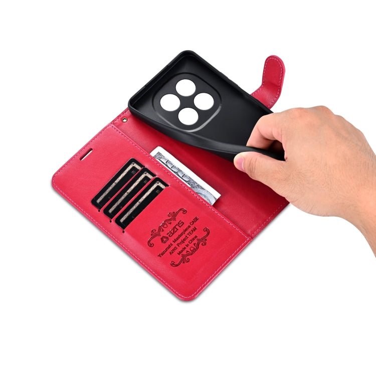 For Redmi Note 14 Pro+ 5G AZNS Sheepskin Texture Flip Leather Phone Case(Red)