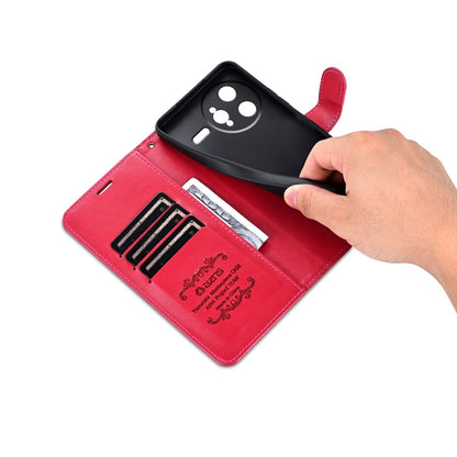 For Redmi K80 Pro AZNS Sheepskin Texture Flip Leather Phone Case(Red)