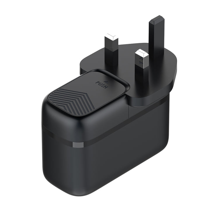 LDNIO Q367 65W GaN 3 x USB-C / Type-C Interface Charger with 1m USB-C / Type-C to USB-C / Type-C Data Cable, Plug Type:UK Plug(Black)