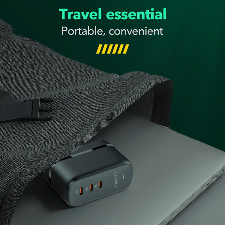 LDNIO Q367 65W GaN 3 x USB-C / Type-C Interface Charger with 1m USB-C / Type-C to USB-C / Type-C Data Cable, Plug Type:US Plug(Black)