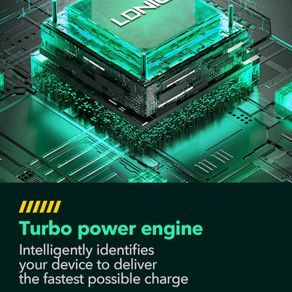 LDNIO Q367 65W GaN 3 x USB-C / Type-C Interface Charger with 1m USB-C / Type-C to USB-C / Type-C Data Cable, Plug Type:US Plug(Black)