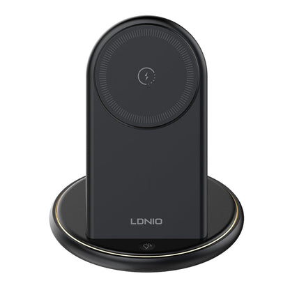 LDNIO WL02 25.5W 5 in 1 MagSafe Wireless Charger with 30cm Type-C Cable(Black)