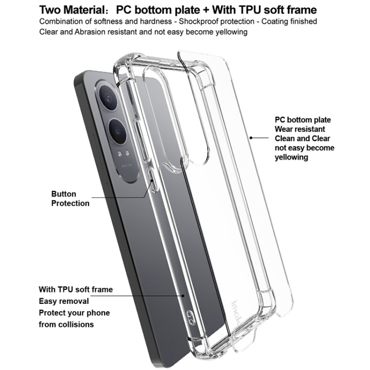 For OnePlus Nord CE4 Lite IMAK Space Shield PC + TPU Airbag Shockproof Phone Case(Transparent)