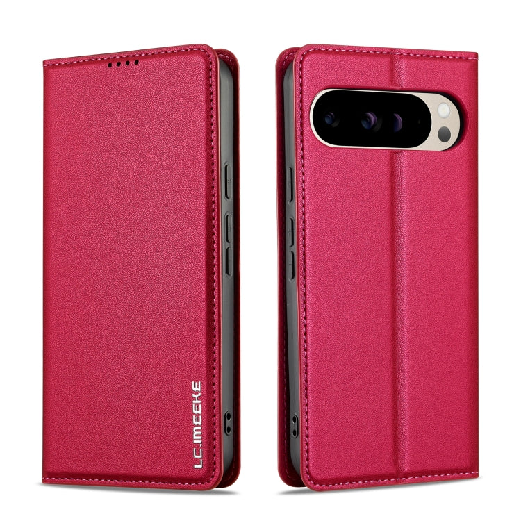 For Google Pixel 9 Pro XL LC.IMEEKE L1 Series Frosted Fine Texture PU Phone Case(Red)