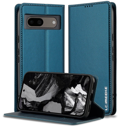 For Google Pixel 7A LC.IMEEKE L1 Series Frosted Fine Texture PU Phone Case(Blue)