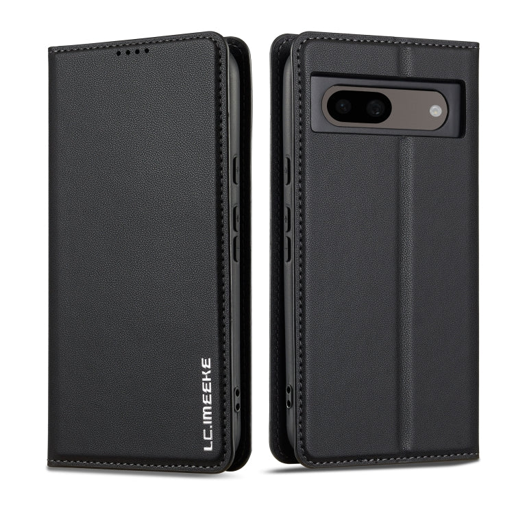Pour Google Pixel 8 LC.IMEEKE Série L1 Étui de téléphone en PU givré à texture fine (noir)