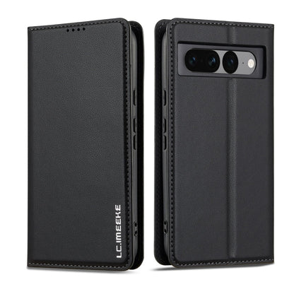 For Google Pixel 7 Pro 5G LC.IMEEKE L1 Series Frosted Fine Texture PU Phone Case(Black)