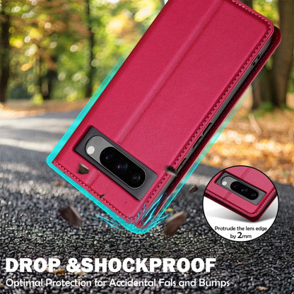 For Google Pixel 8 Pro LC.IMEEKE L1 Series Frosted Fine Texture PU Phone Case(Red)
