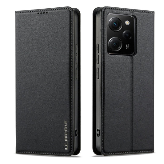 For Xiaomi Poco X5 LC.IMEEKE L1 Series Frosted Fine Texture PU Phone Case(Black)