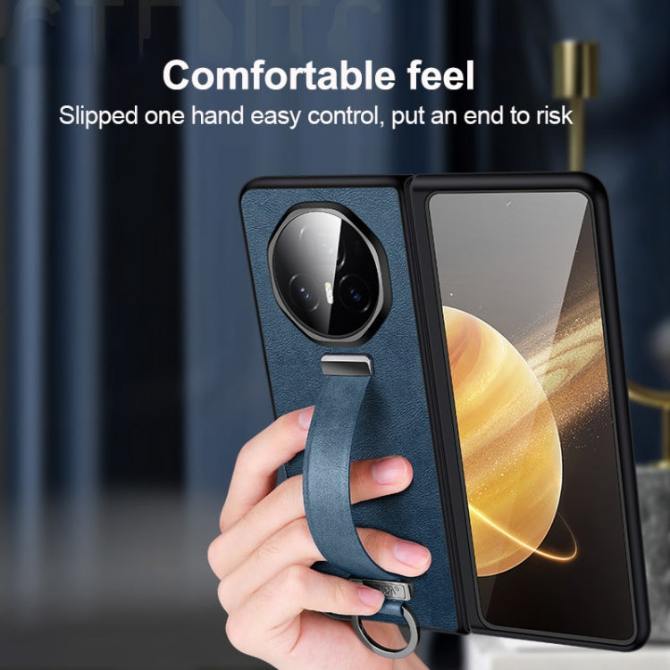 For Honor Magic Vs3 SULADA PC + Leather Texture Skin Feel Shockproof Phone Case(Brown)