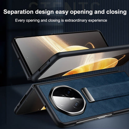 For Honor Magic Vs3 SULADA PC + Leather Texture Skin Feel Shockproof Phone Case(Brown)