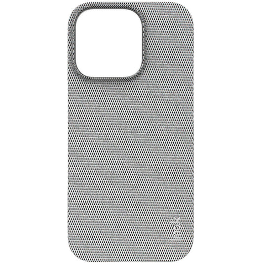 For iPhone 16 Pro Max imak Ruiyi Series Cloth Texture PU + PC Phone Case(Light Grey)