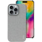 Pour iPhone 16 Pro Max Étui de Téléphone en Tissu PU + PC imak Ruiyi Series (Gris Clair)