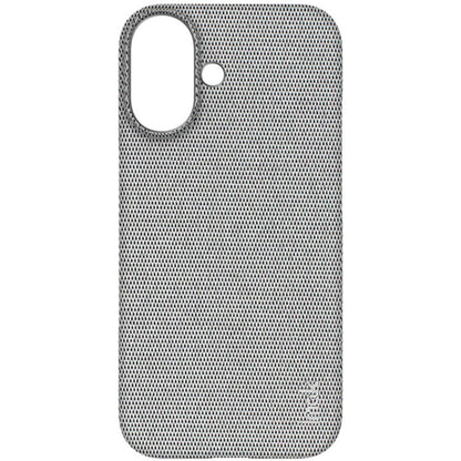 Pour iPhone 16 Coque de téléphone en tissu texturé PU + PC de la série imak Ruiyi (gris clair)