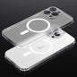 Pour iPhone 16 Pro Max SULADA Crystal Sand Series Coque de Téléphone Magnétique Magsafe Givrée Électroplaquée (Transparente)