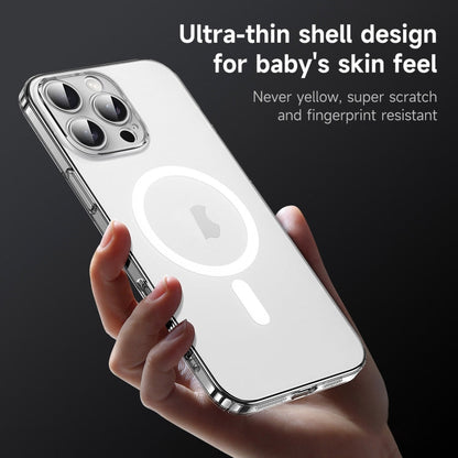 Pour iPhone 14 Pro SULADA Crystal Sand Series Coque de téléphone magnétique MagSafe électroplacage givré (Transparent)