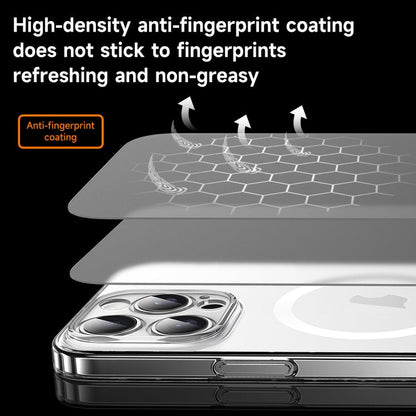 Pour iPhone 14 Étui de téléphone magnétique MagSafe dépoli de la série SULADA Crystal Sand (transparent)